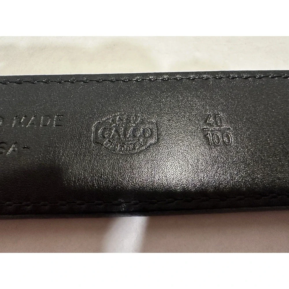 Galco Leather Belt SN5 B40 Solid Brass Buckle Hand Made Mens Black Adjustable